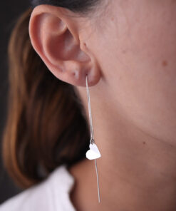 Brinco Agulha Coração Origami