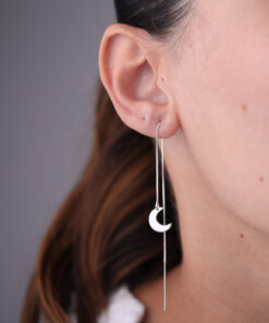 Brinco Agulha Lua Lisa