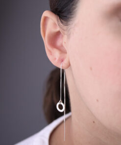 Brinco Agulha Circulo Vazado