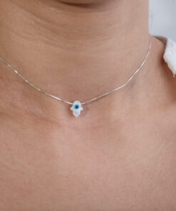 Choker Hamsá Olho Grego
