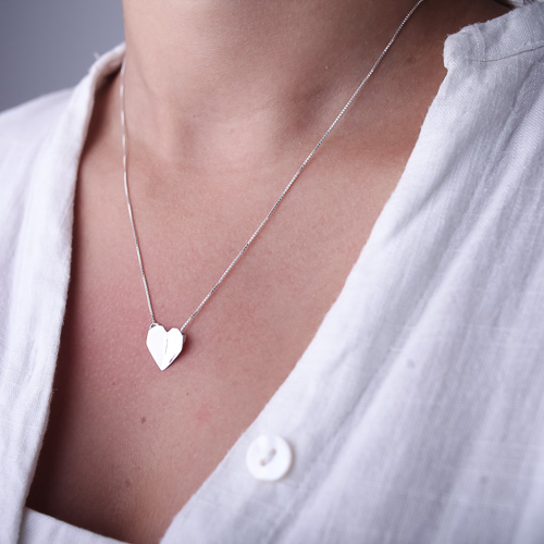 Colar Coração Origami - Imagem 5