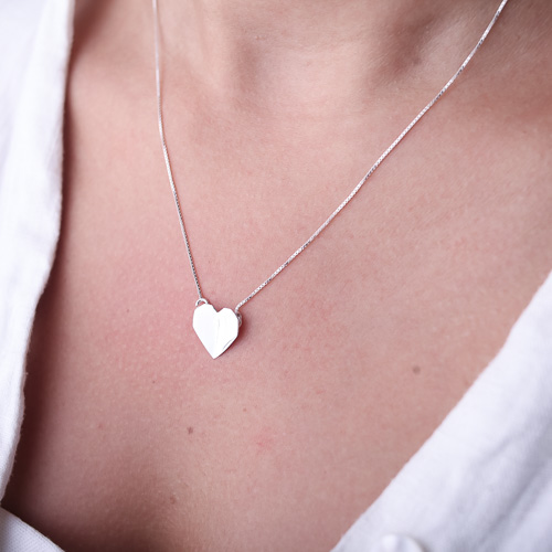 Colar Coração Origami - Imagem 4