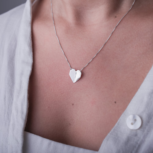 Colar Coração Origami - Imagem 2