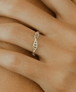 anel dna em modelo prata 925