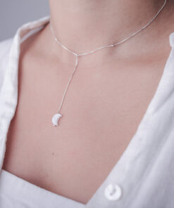 Alternative view of Choker Lua Madrepérola e Bolinhas