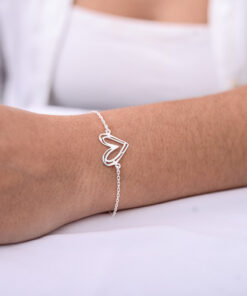 Pulseira Coração Recortes