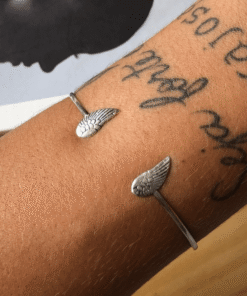 bracelete asas de anjo em prata 925