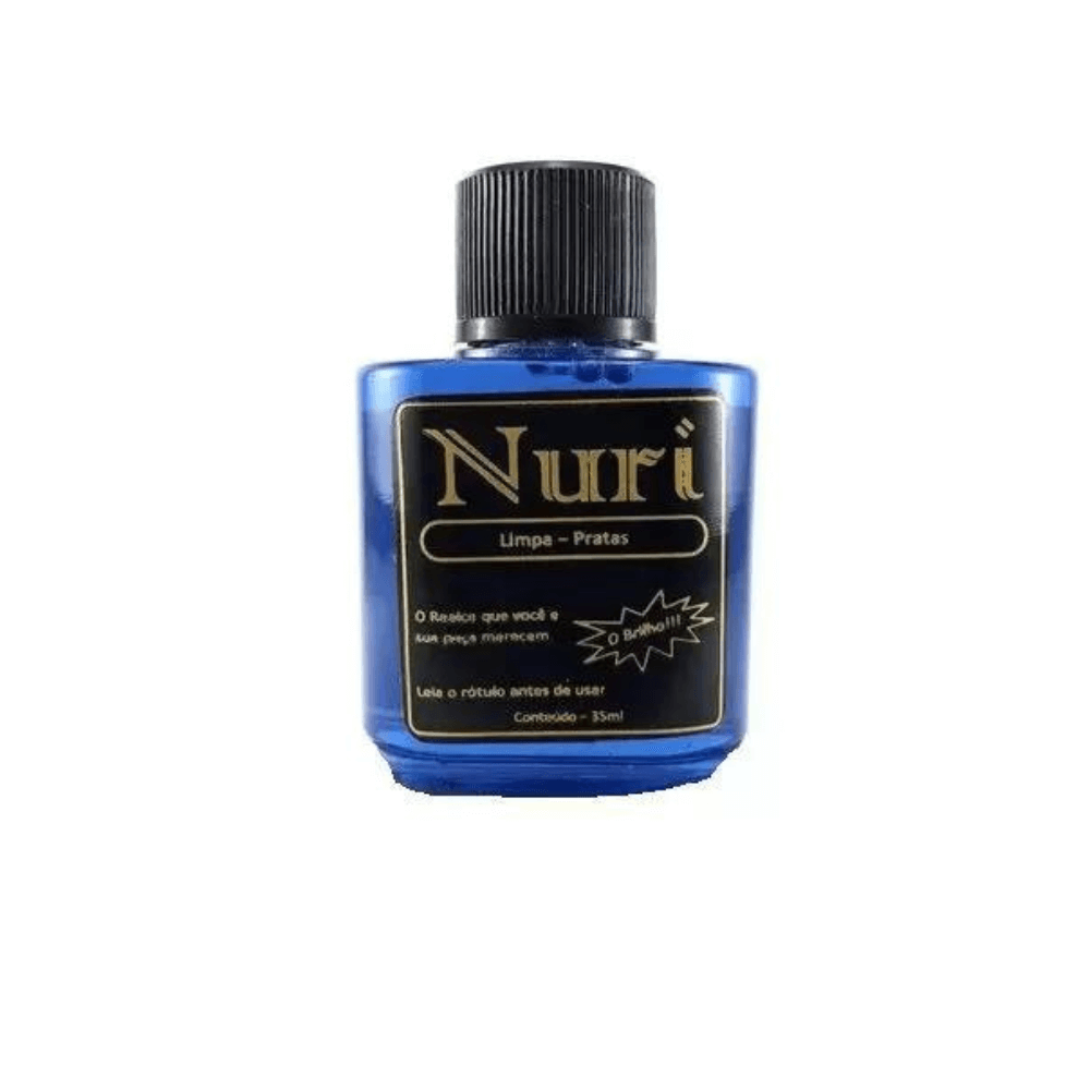 nuri liquido limpa prata em fundo branco