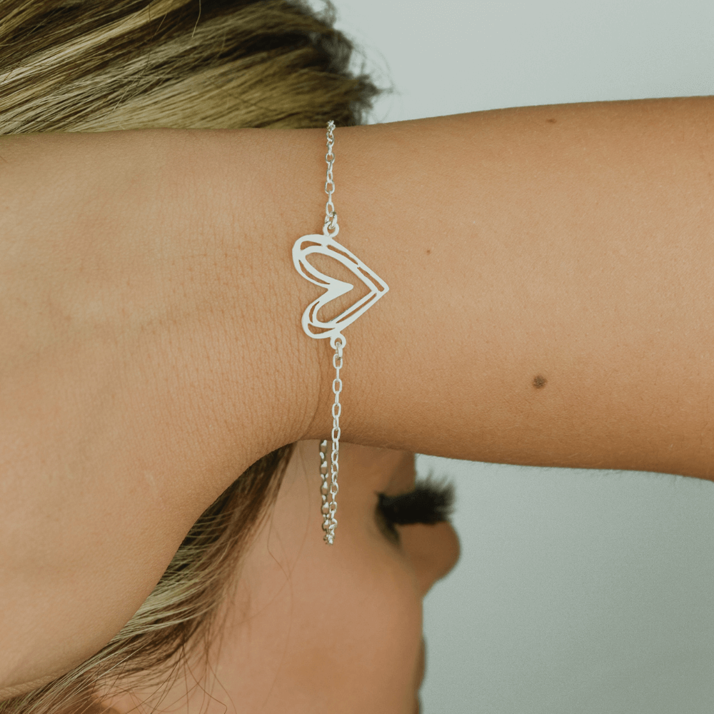 Pulseira Coração Recortes - Imagem 2