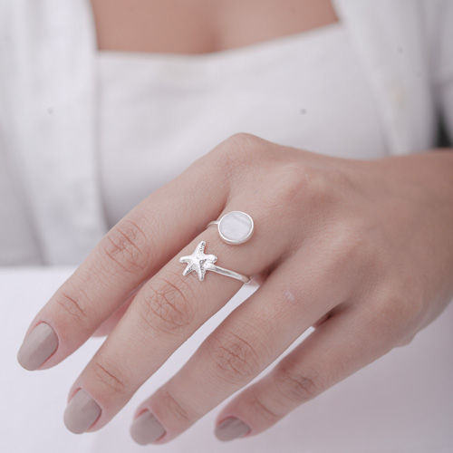 Anel Estrela e Madrepérola