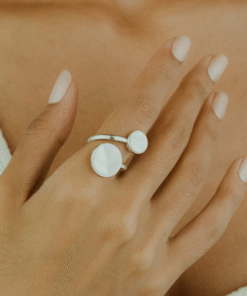 anel madreperola p e g em modelo