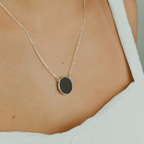 Colar Ágata Negra Castroada - Imagem 2