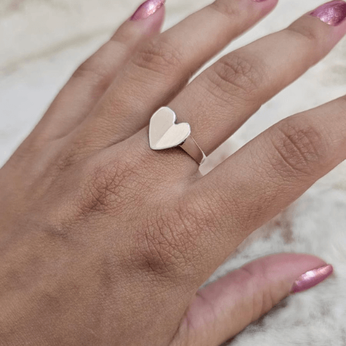 Anel Coração Origami - Imagem 5