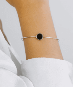 bracelete agata negra em modelo