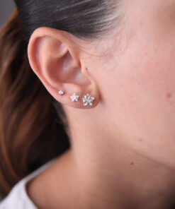 Brinco Trio Zircônias Estrelas