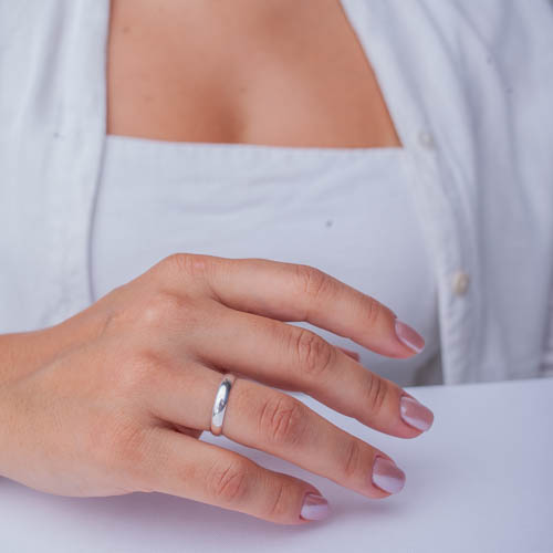 Aliança Fina Meia Cana