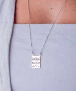 Escapulário Onda- Água Salgada – Alma Lavada de prata 925 em Modelo