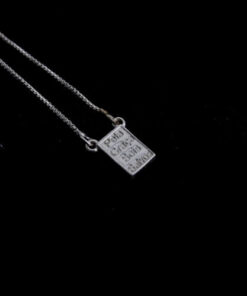 Escapulario Sagrado Coração e de Jesus e Maria de prata 925 em tecido preto